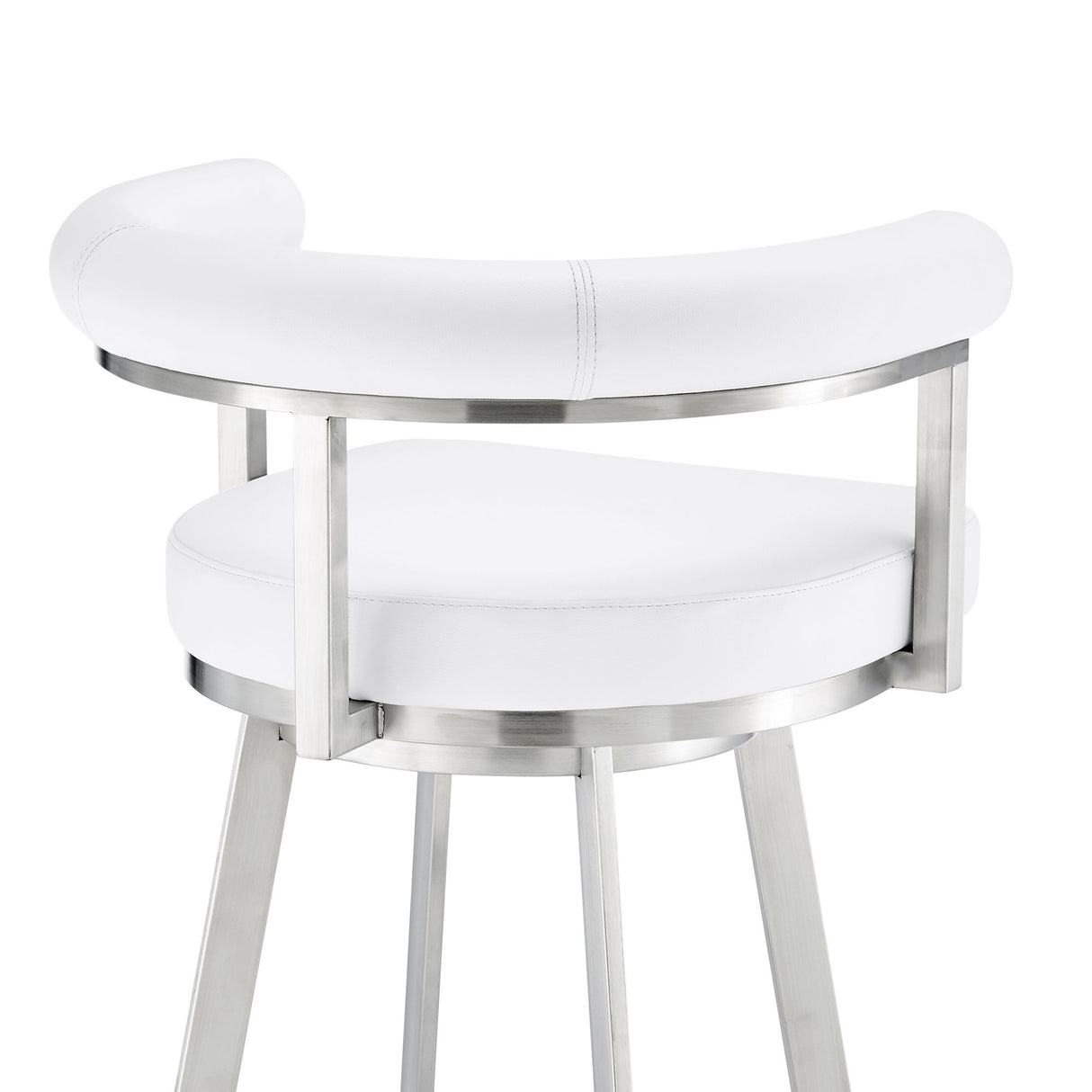 Nolagam - Swivel Bar Stool - Brushed Stainless Steel