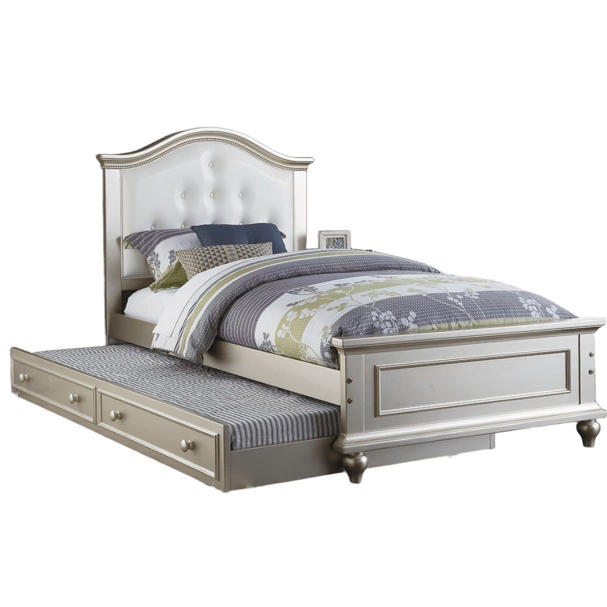 Contemporary Style Bed With Trundle