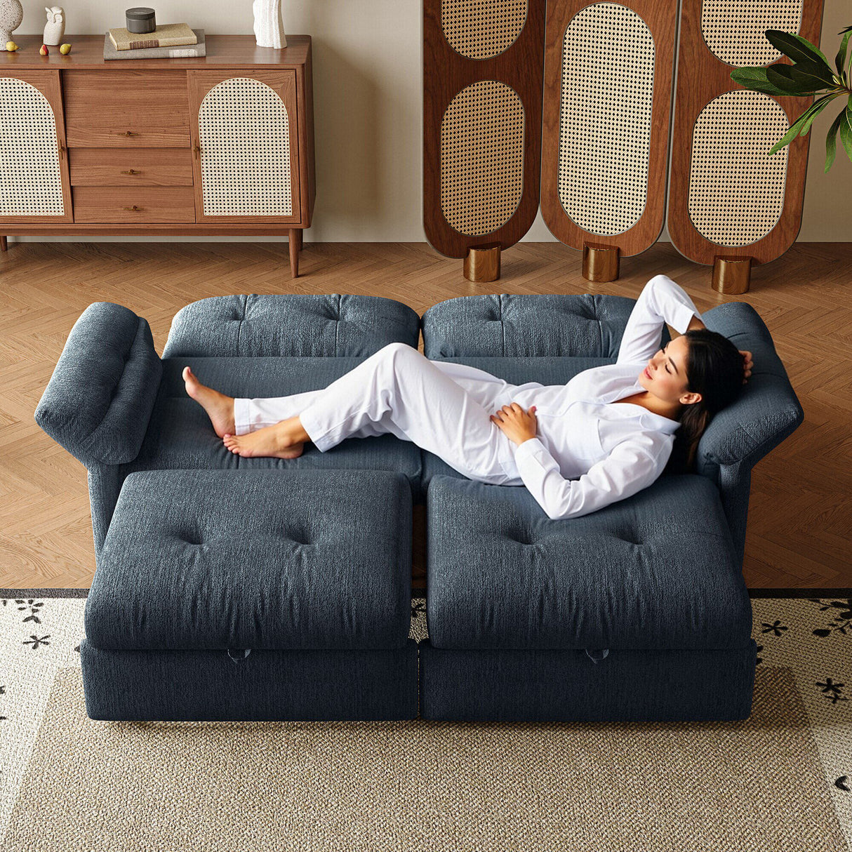 Sofa Bed, 2 In 1 Design For Living Rooms