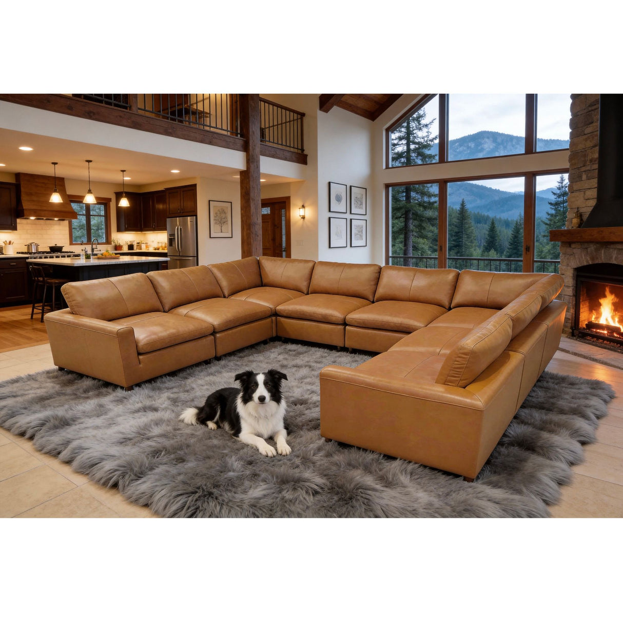 Upholstered Large Seating Modular Design Sectional