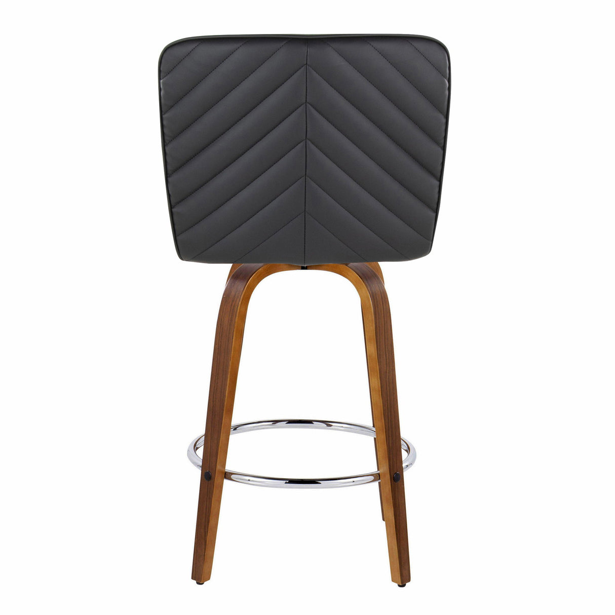 Henry - Contemporary Fixed Height Counter Stool With Swivel With Round Footrest (Set of 2)