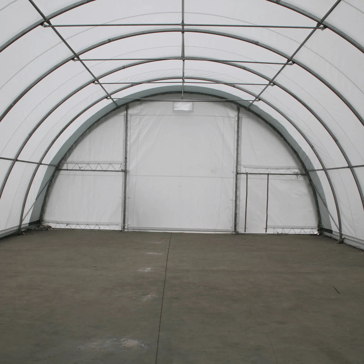 Single Truss Arch Storage Shelter Garden Building Steel Frame White Green