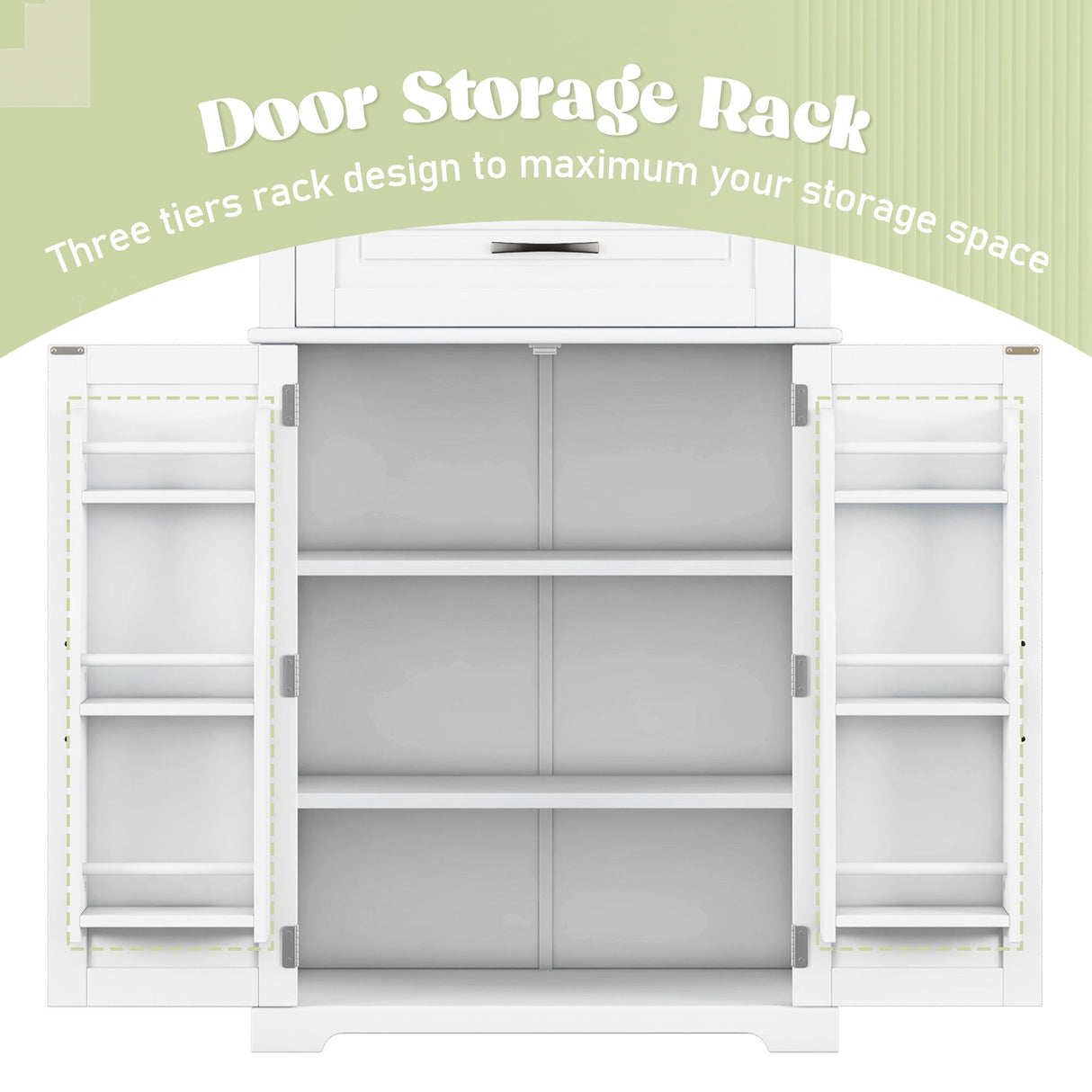 Bathroom Storage Cabinet With Multifunctional Storage Space, Drawer With Slide Rails, Adjustable Shelf