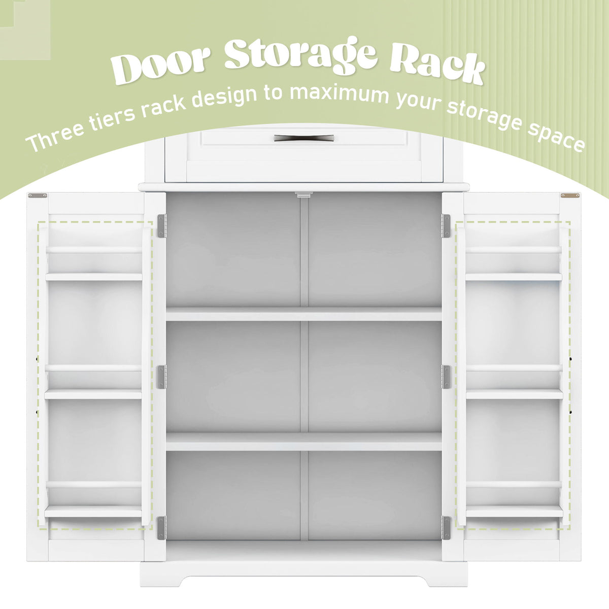Bathroom Storage Cabinet With Multifunctional Storage Space, Drawer With Slide Rails, Adjustable Shelf