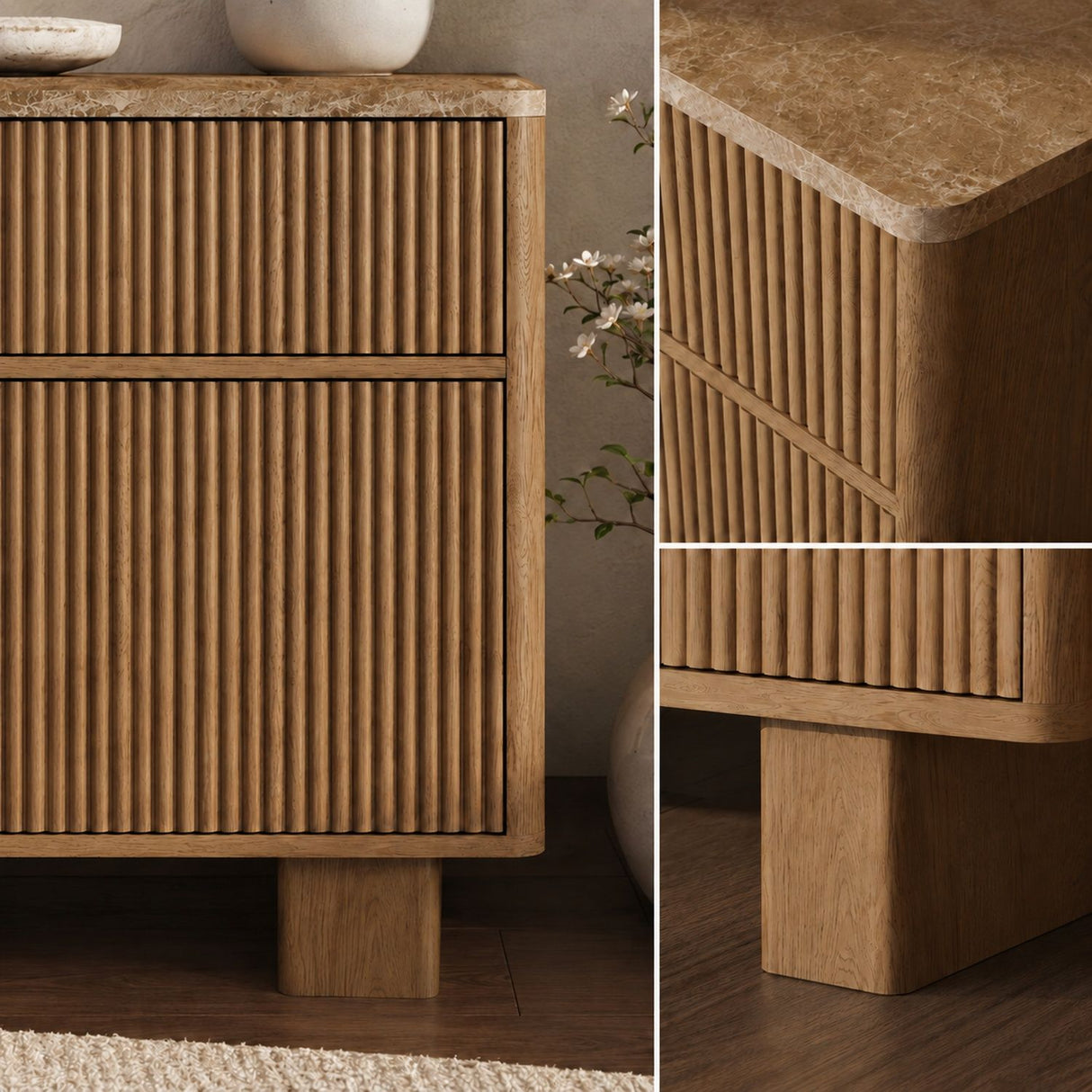 Curved Credenza, Wide Storage Cabinet For Dining Room