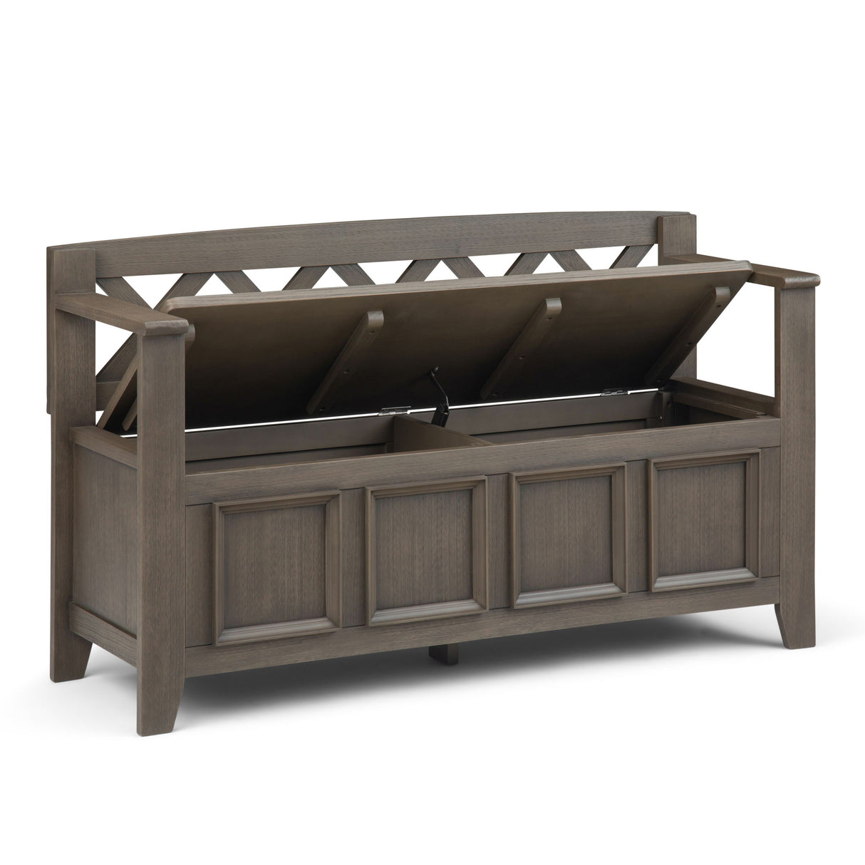 Amherst - Entryway Storage Bench - Dark Brown