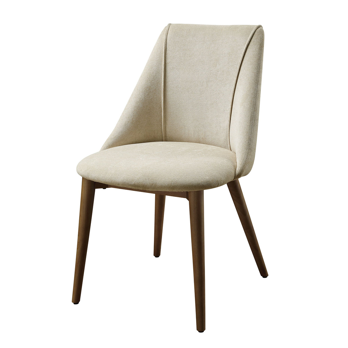 Willene - Polished Microfiber Side Chair (Set of 2) - Beige - Chair Sets - Alpine Outlets