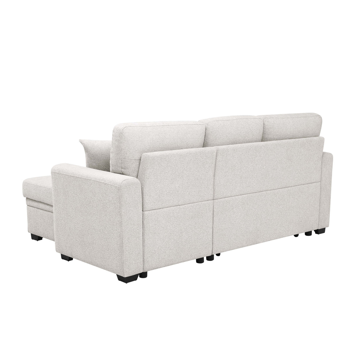 Upholstered Sectional With Pull Out Bed And Chaise Storage