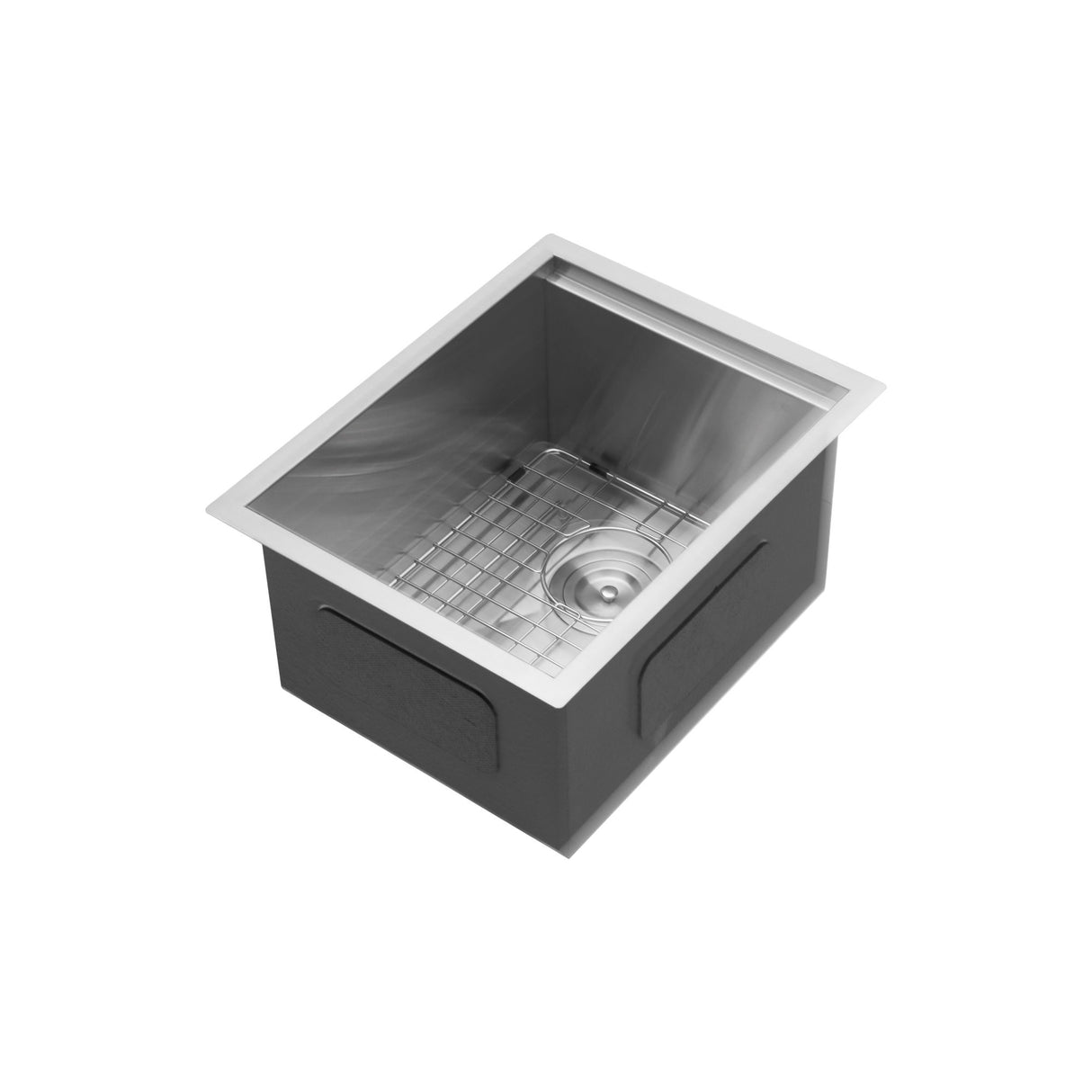 15" Undermount Kitchen Sink 16 Gauge Ledge Workstation - Brushed Nickel