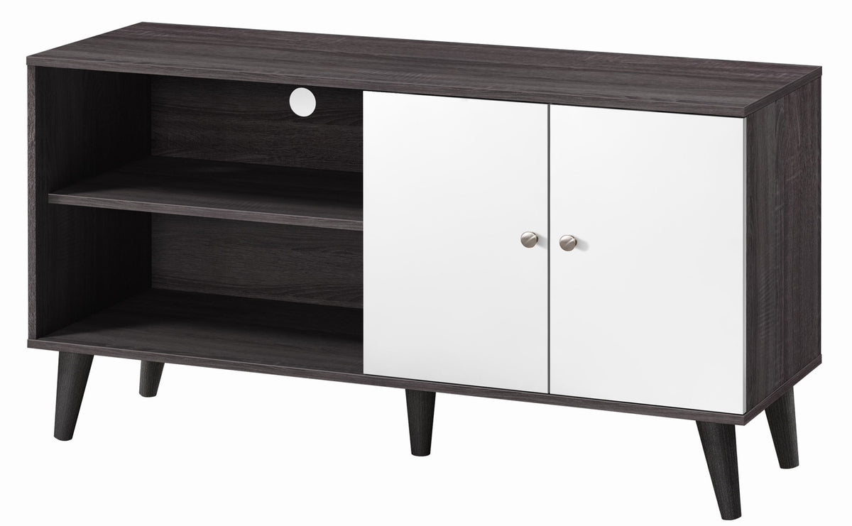 Amidon - TV Stand, With 2 Storage Shelves And 1 Cabinet