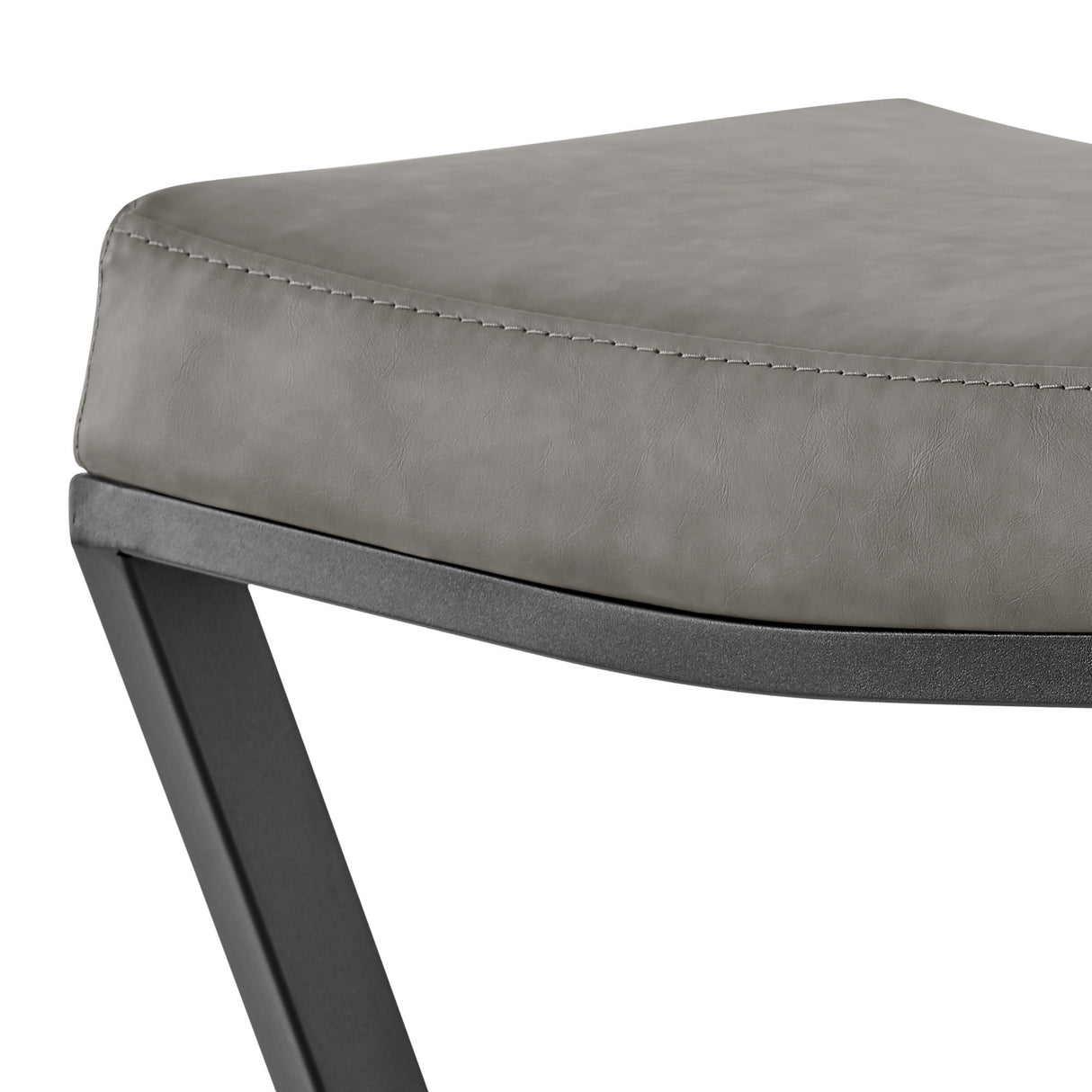 Atlantis - 30" Vintage Backless Bar Stool - Matte Black / Gray