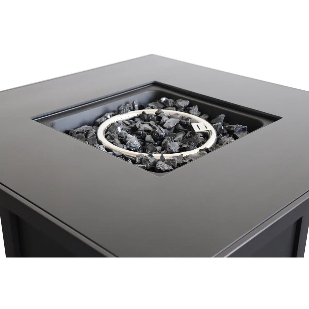 Powdercoated Fire Pit With Top - Black