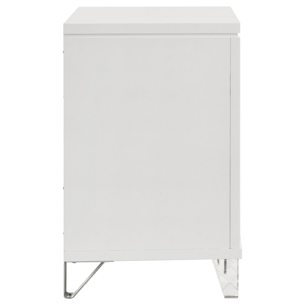 2 Drawer Nightstand With Accents - White