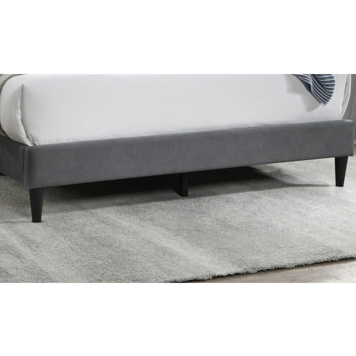 Full Size Bed Upholstered Box Headboard - Gray