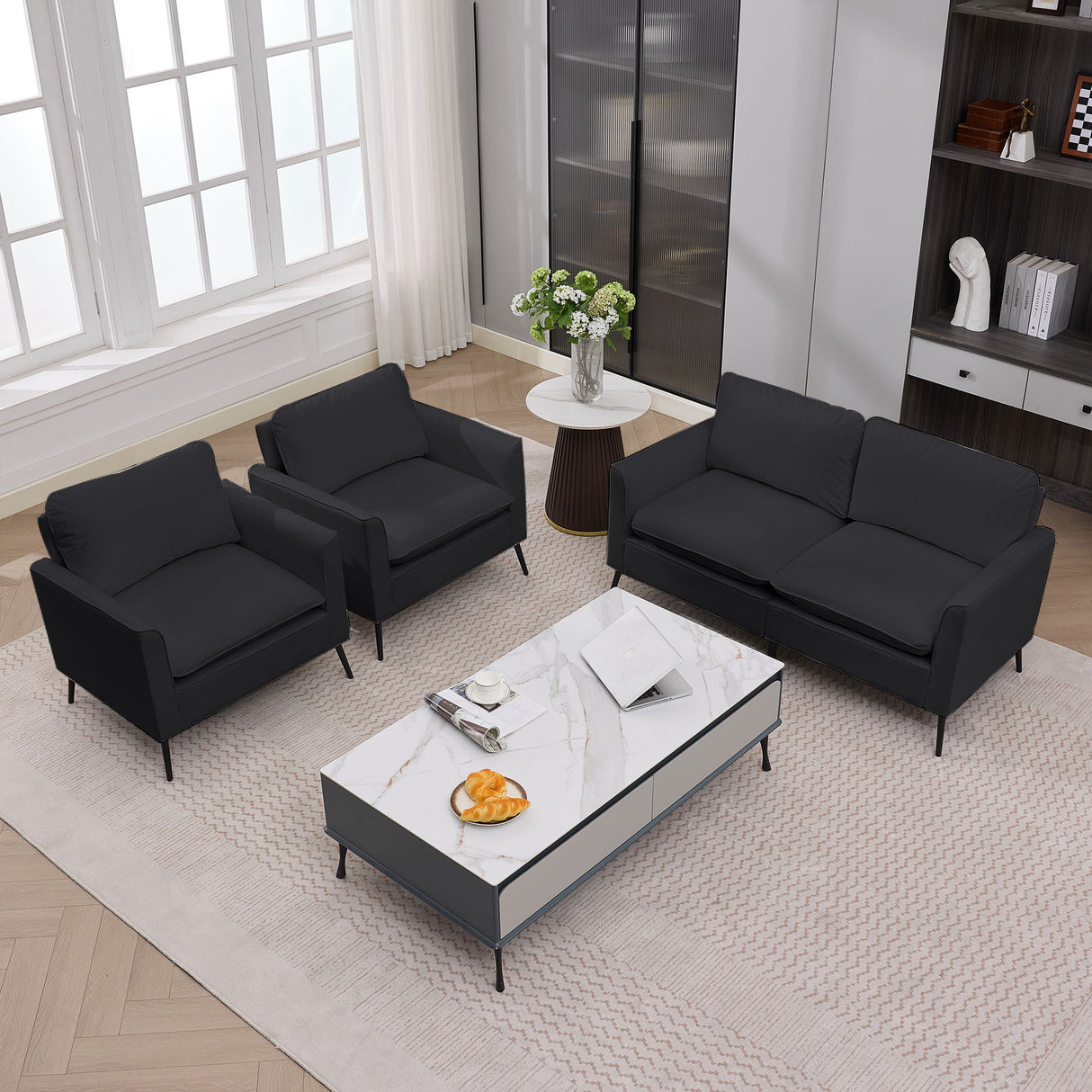 Upholstered Sofa Loveseat For Living Room