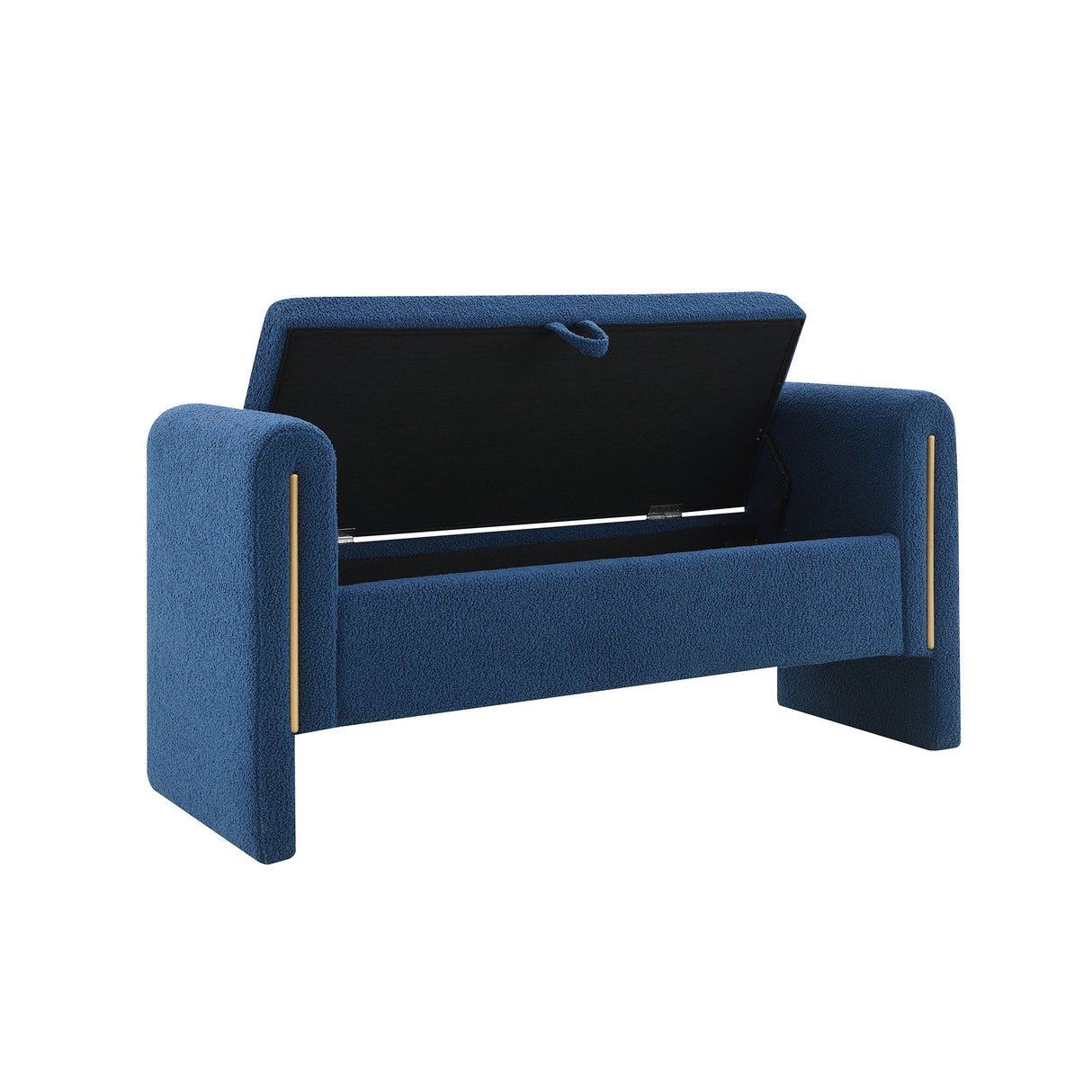 Modern Teddy Upholstered Large Bed End Bench With Arms And Storage