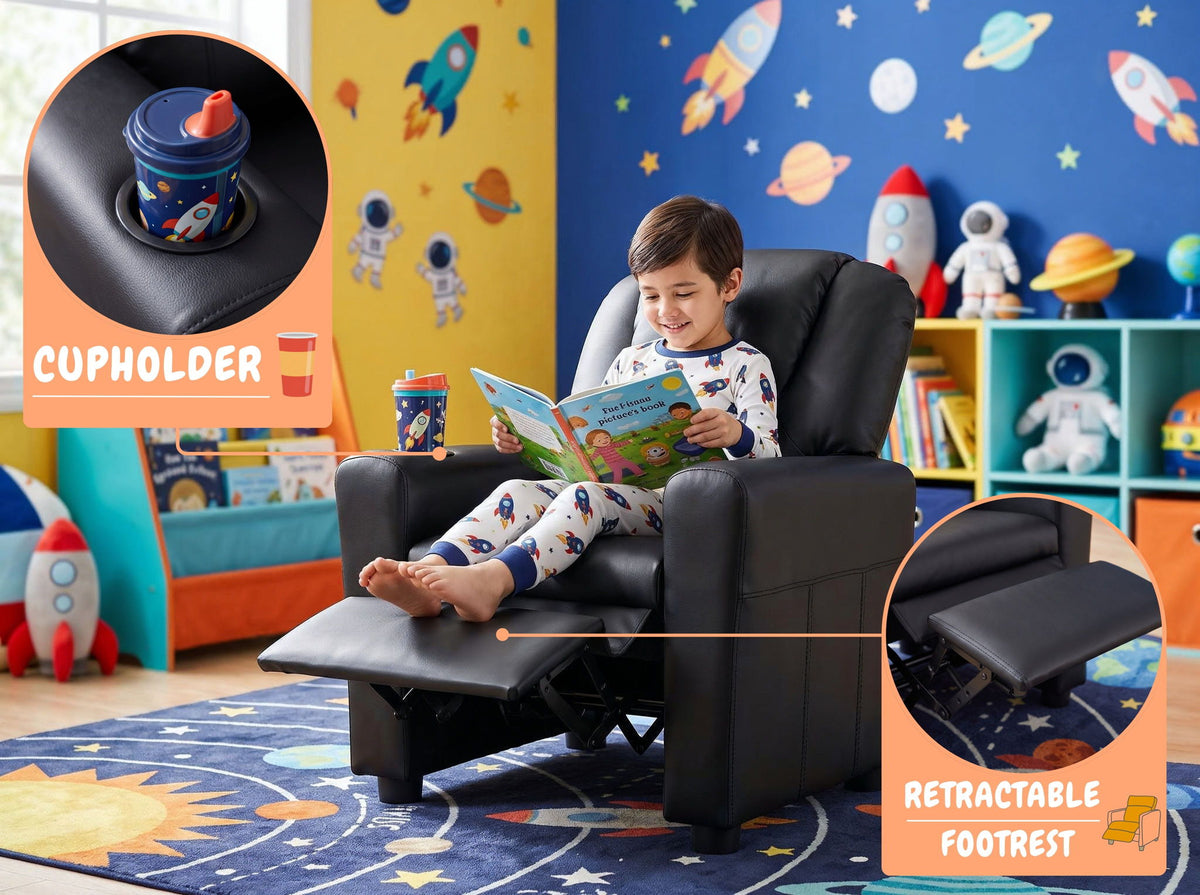 Marisa - Kids Recliner Chair With Cupholder