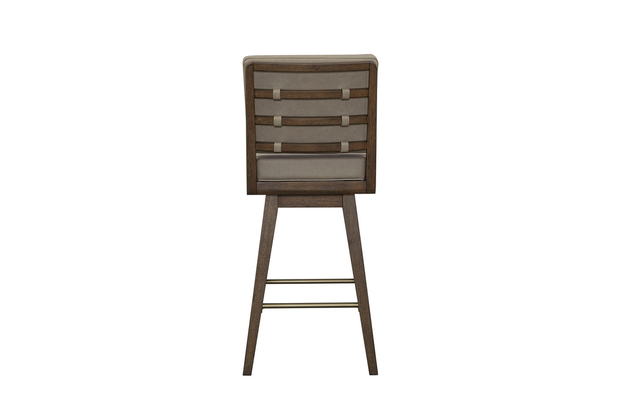 Elure - Leather Swivel Bar Stool (Set of 2)