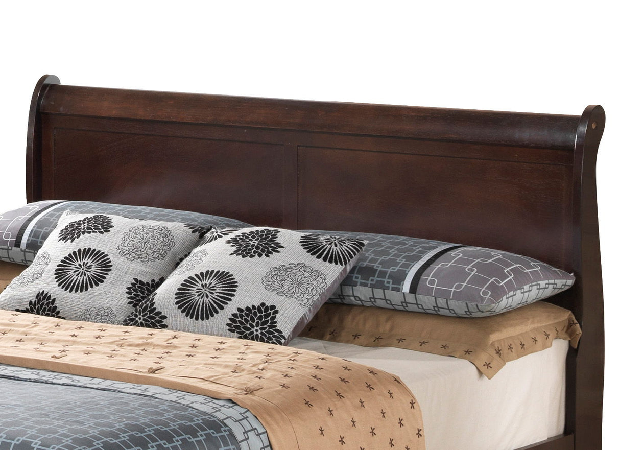 Sleigh Bed With Low Footboard