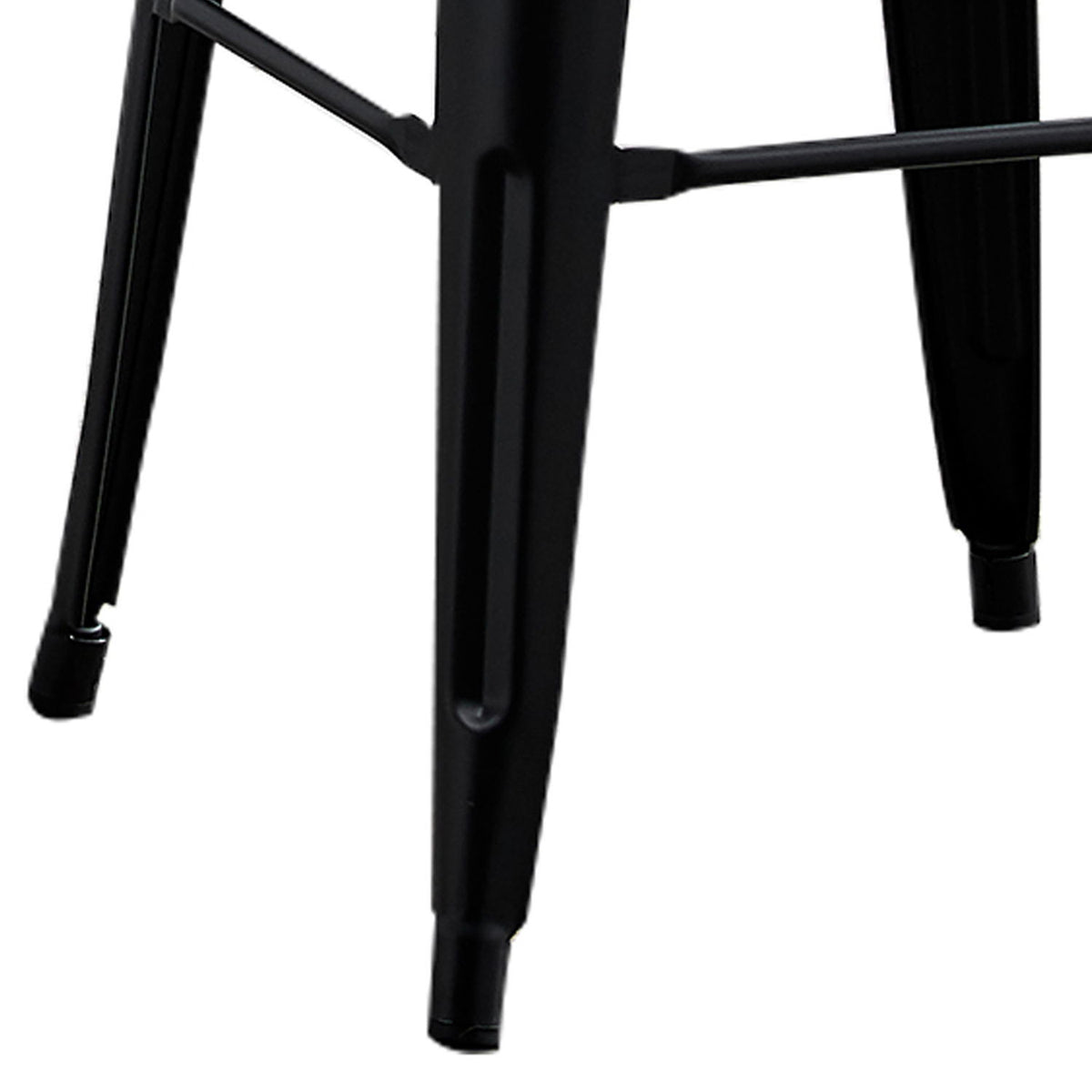 Backless Lightweight Bar Stools (Set of 2) - Black