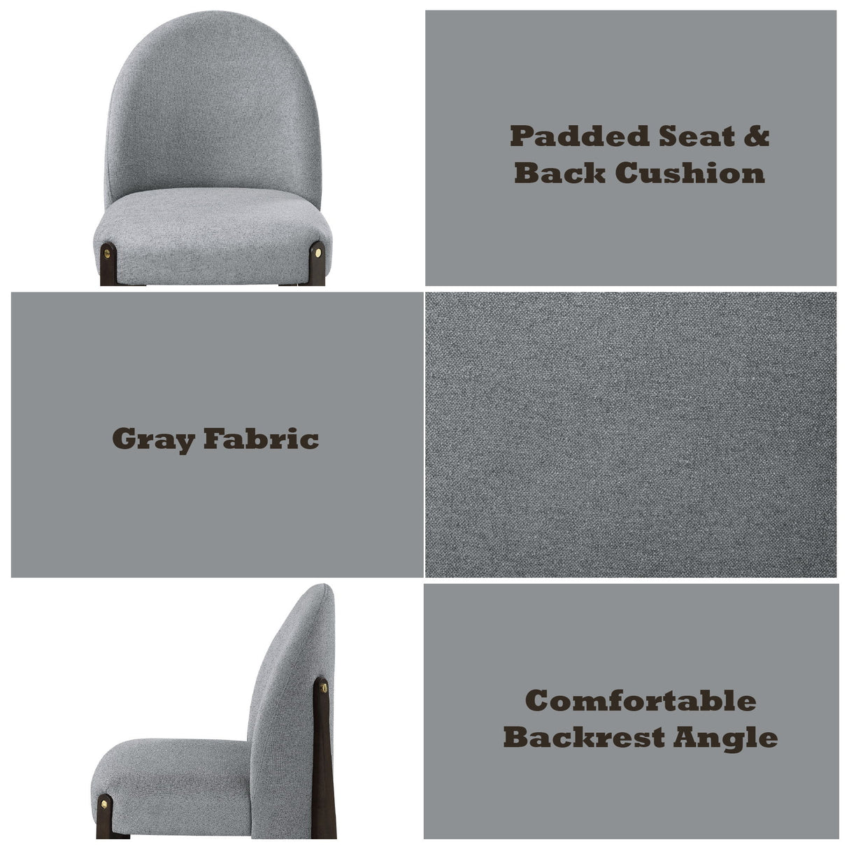 Clayten - Dining Chair (Set of 2) - Gray - Chair Sets - Alpine Outlets