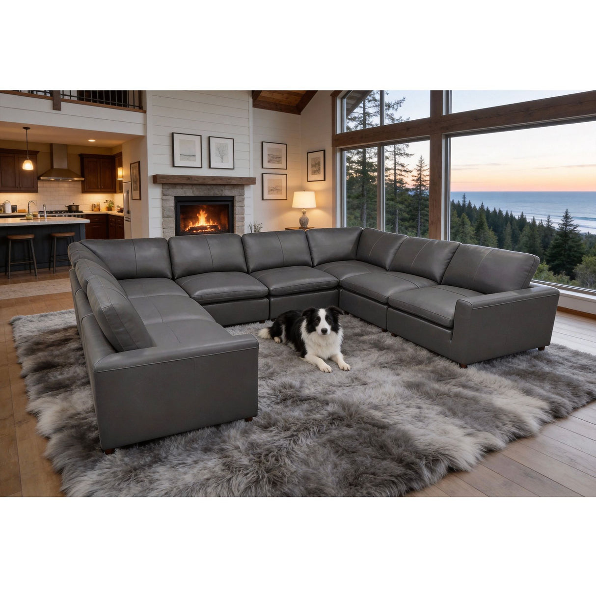 Upholstered Large Seating Modular Design Sectional