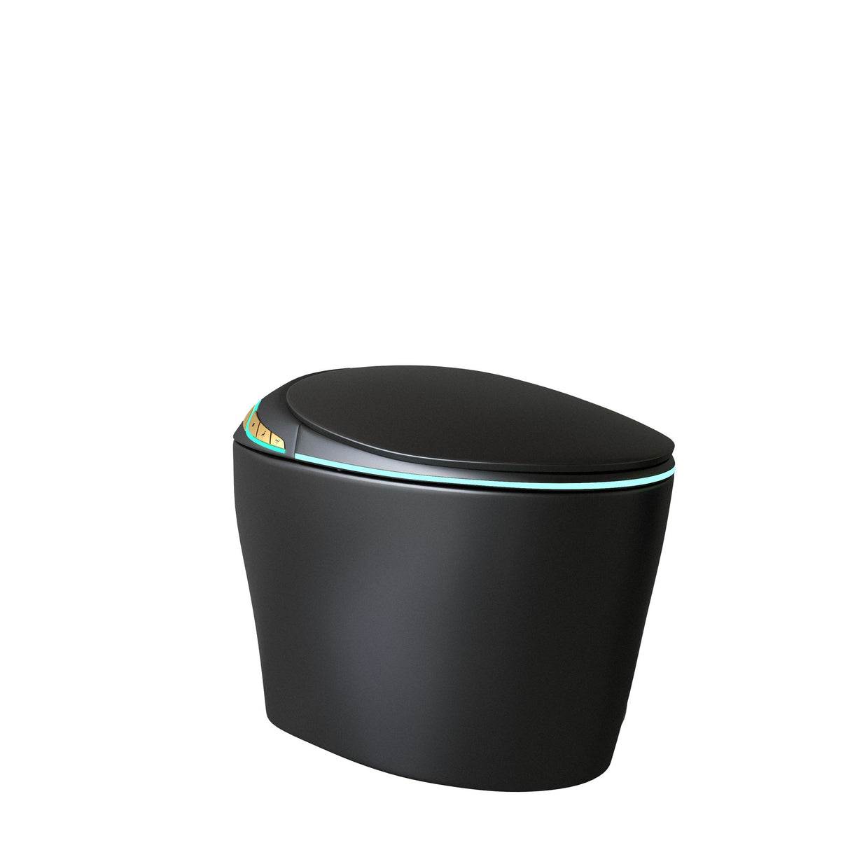Unique Smart Toile With Built In Bidet, Auto Open / Close Seat, Foot Sensor, LED Display, Night Light, Warm Water & Dryer Ceramic