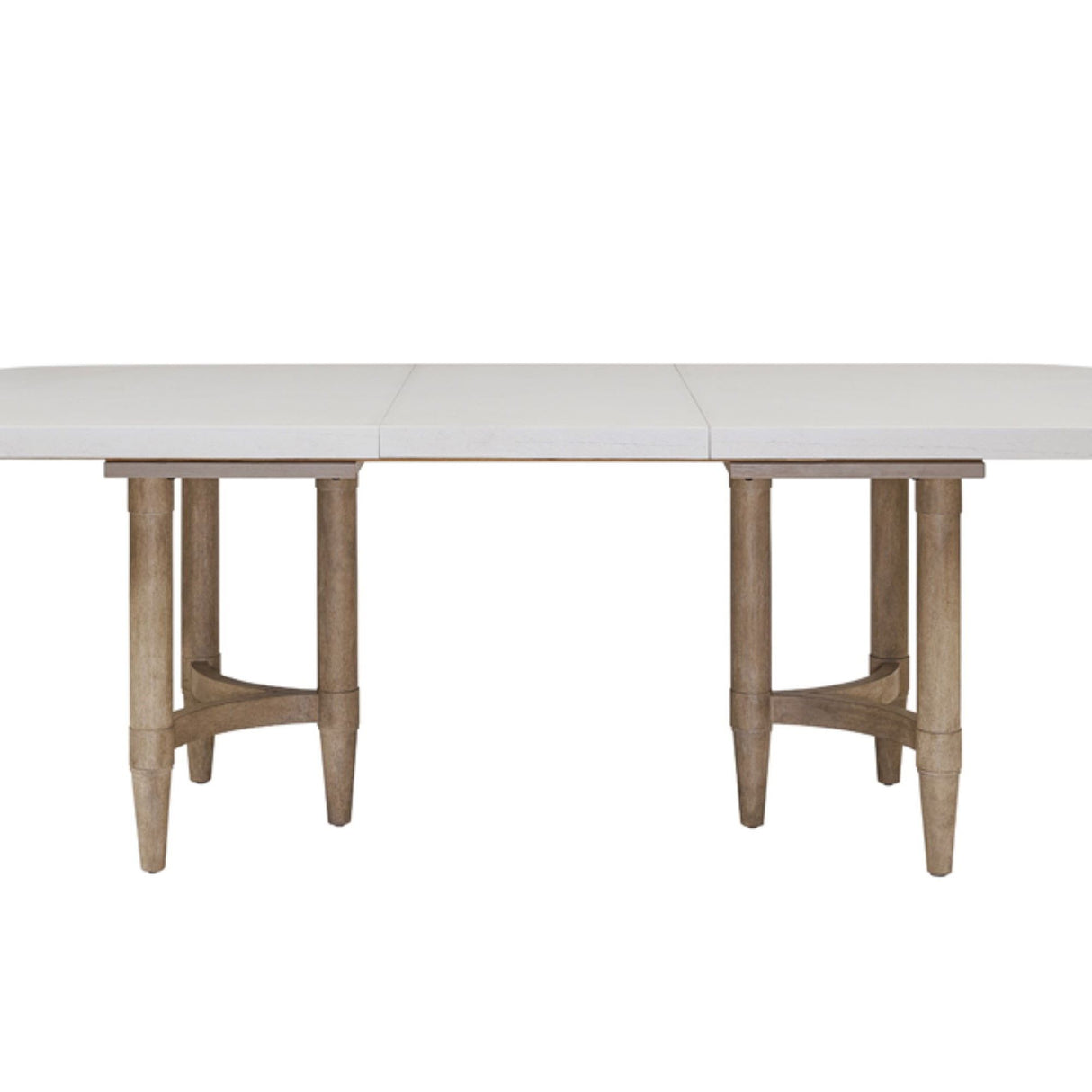 Triad - Double Pedestal Dining Table With Leaf - Sand - Dining Tables - Alpine Outlets