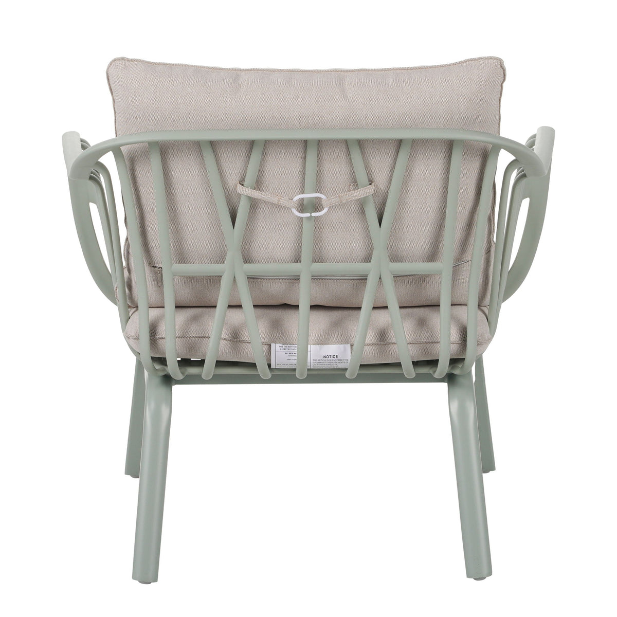 Huron - Outdoor Patio Club Chair (Set of 2) - Beige / Light Green