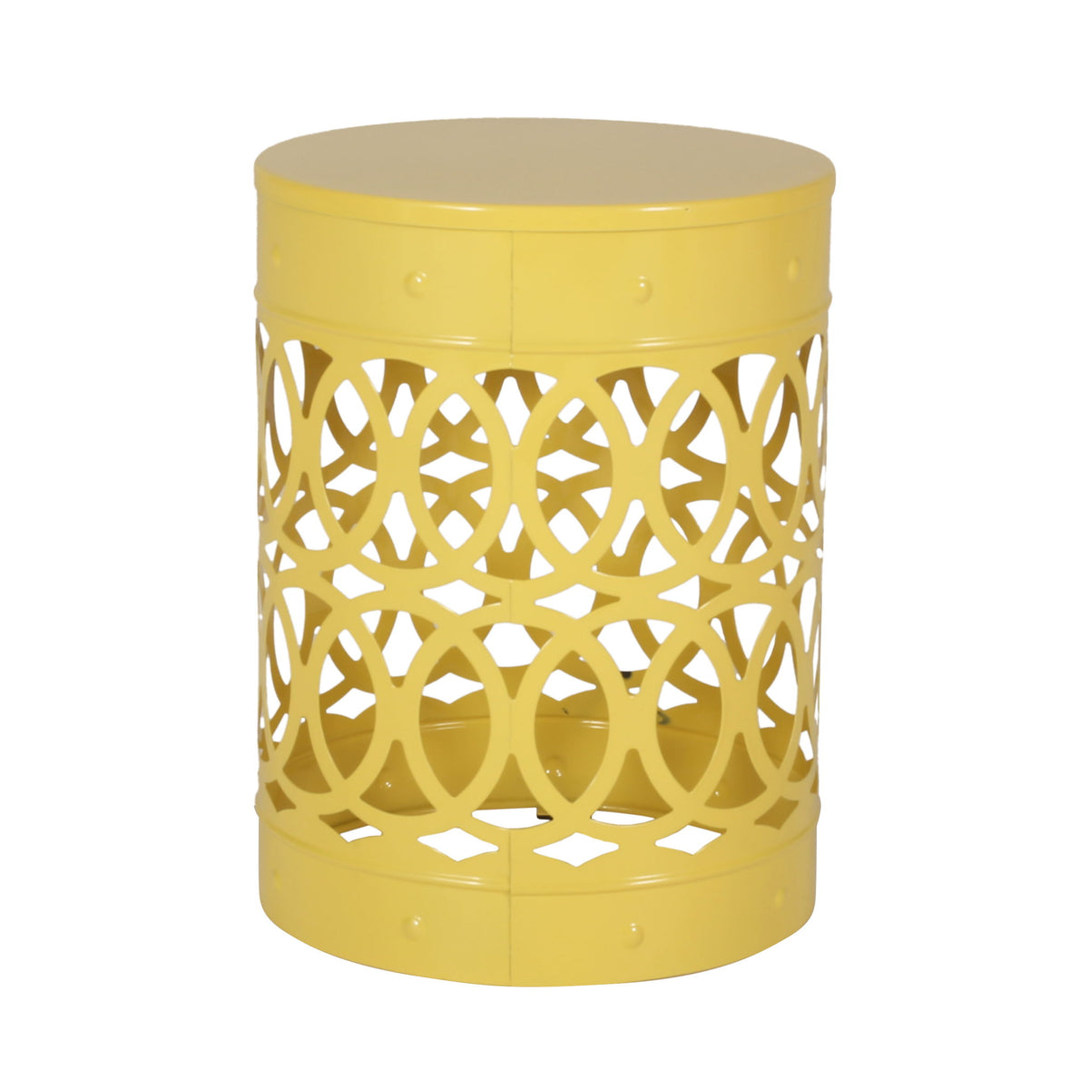 Outdoor Metal (Set of 2) End Table - Yellow