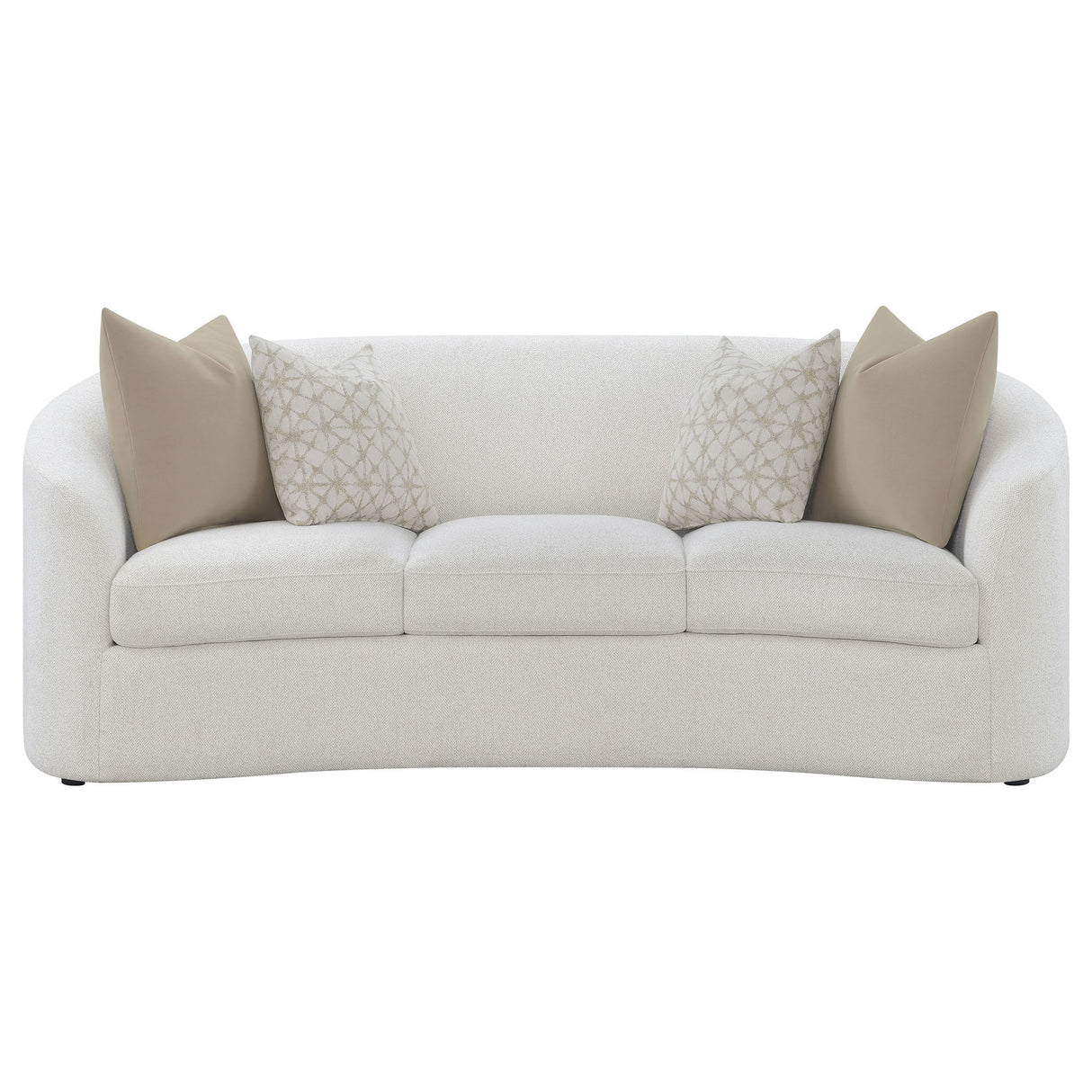 Rory - Sloped Arms Sofa With Pillows - Ivory