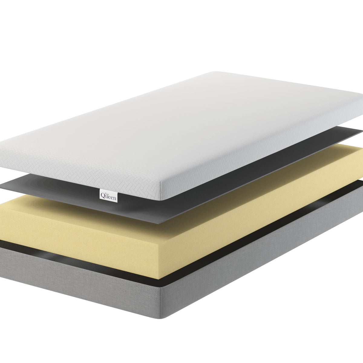 6" Twin Memory Foam Mattress Medium Firm - White / Gray