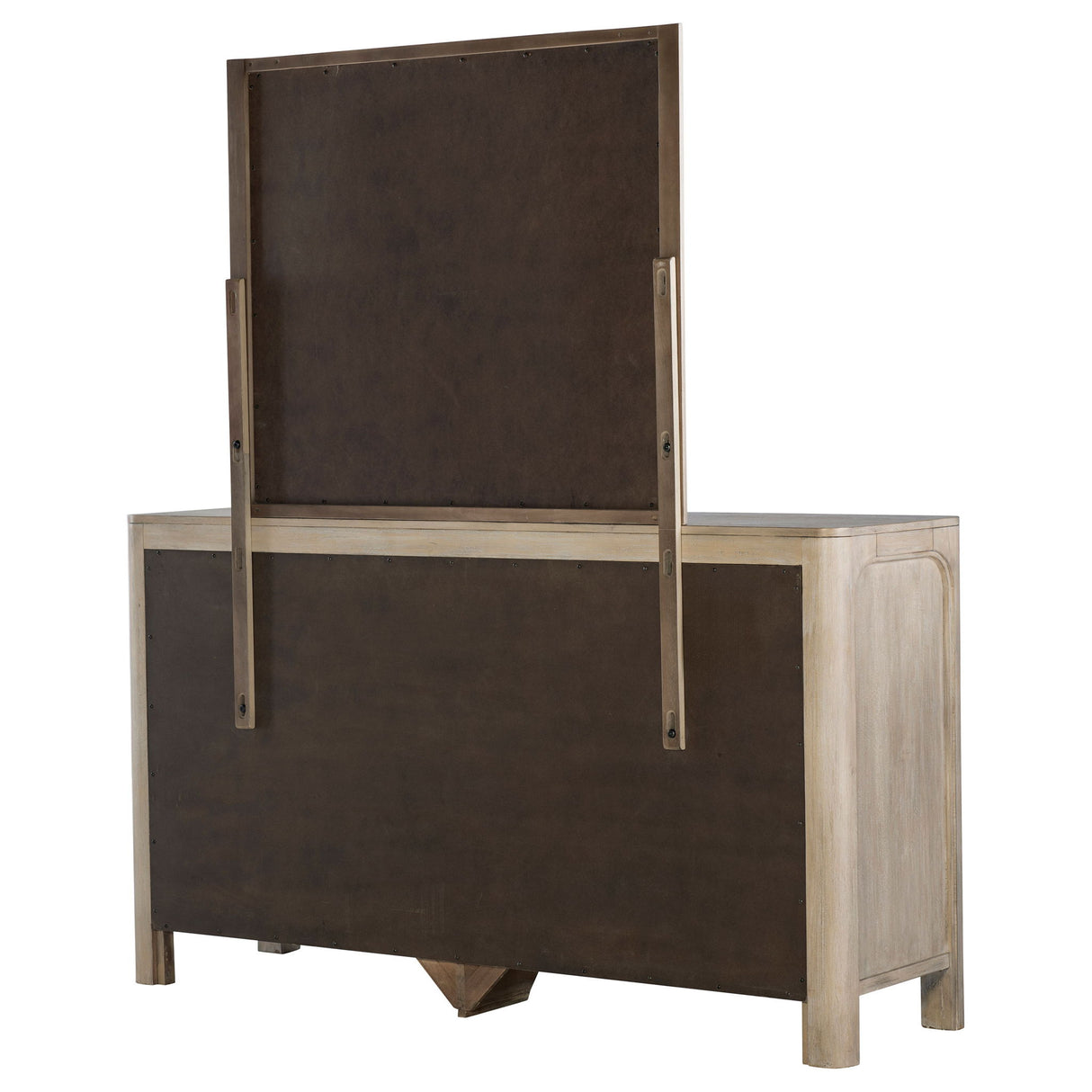 Flores - 9 Drawer Dresser With Mirror - Mango Color