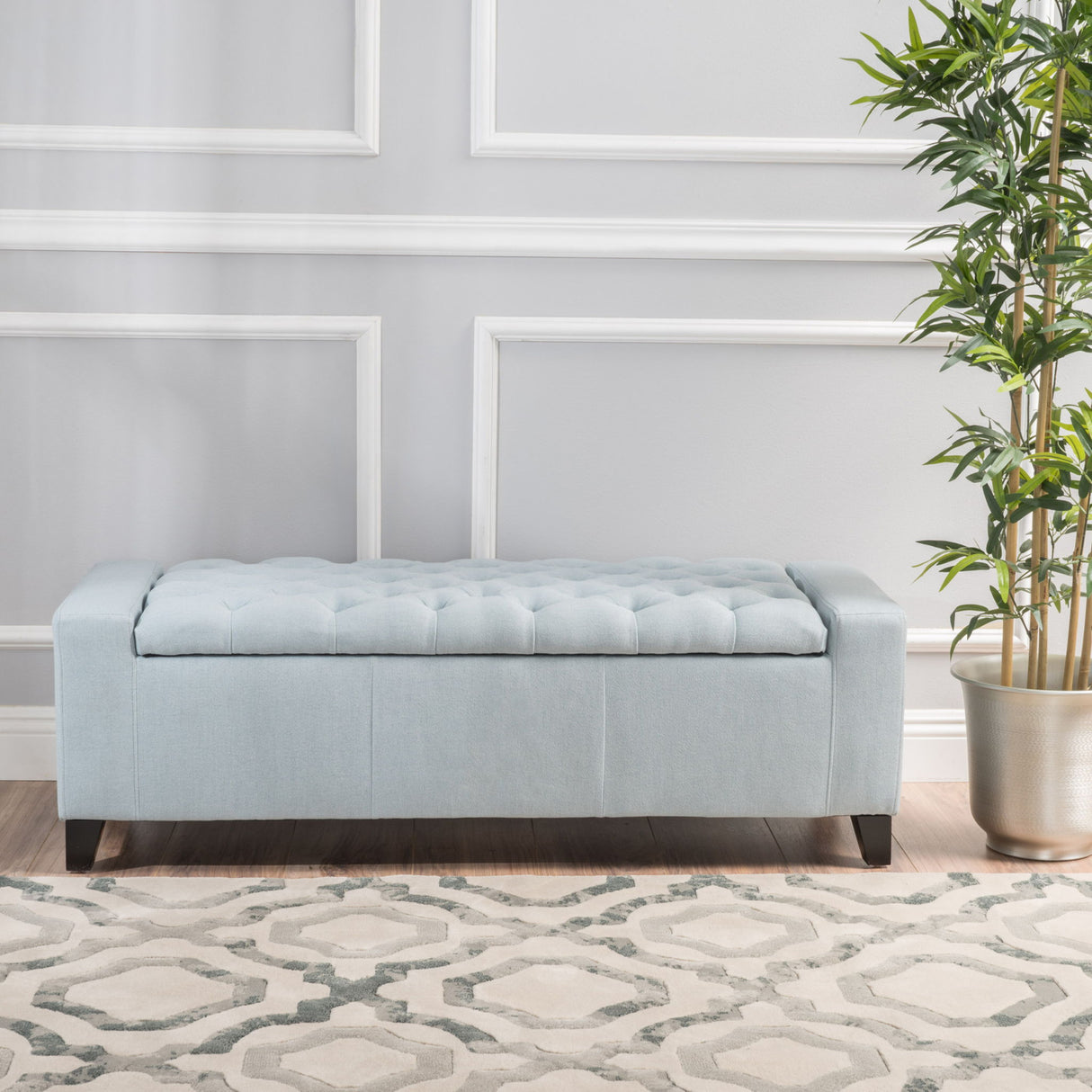 Guernsey - Ottoman Storage With Tufted Top
