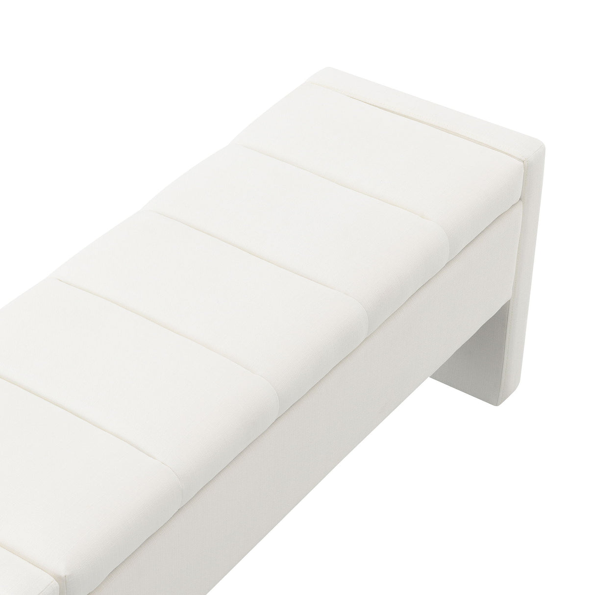 Modern Upholstered Large Bed End Bench With Storage