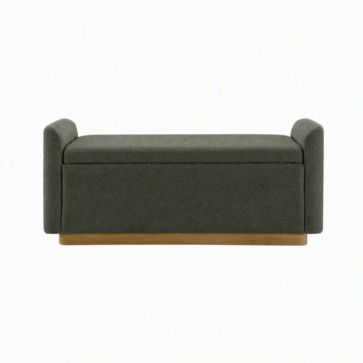 Upholstered Storage Bench With Safety Hinge