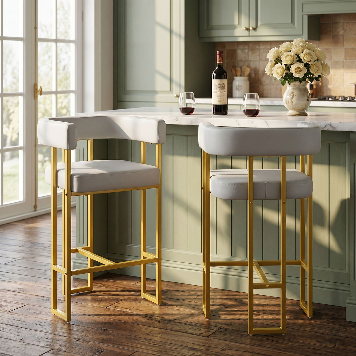 Modern Counter Height Bar Stools With U - Shaped