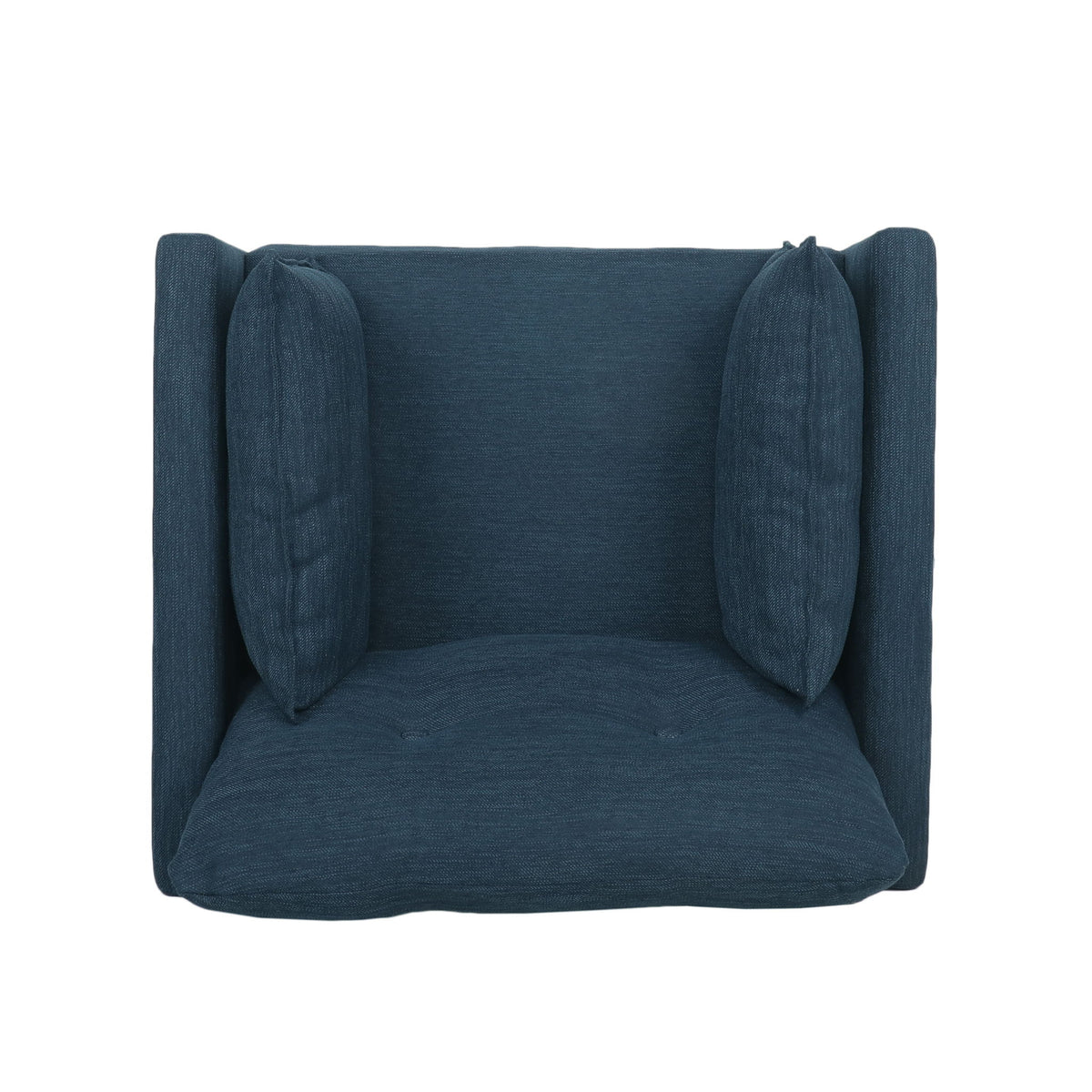 Enchantica - Upholstered Fabric Club Chair With Button Tufted And 2 Accent Pillows