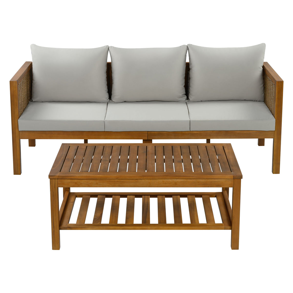 Patio Set Outdoor With Coffee Table And Cushions