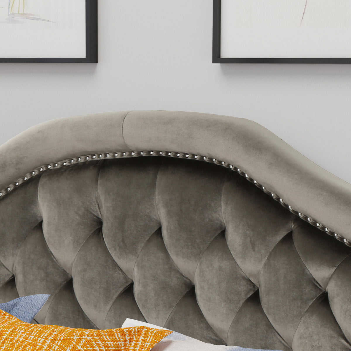 Kaarina - Contemporary Tufted Fabric Headboard