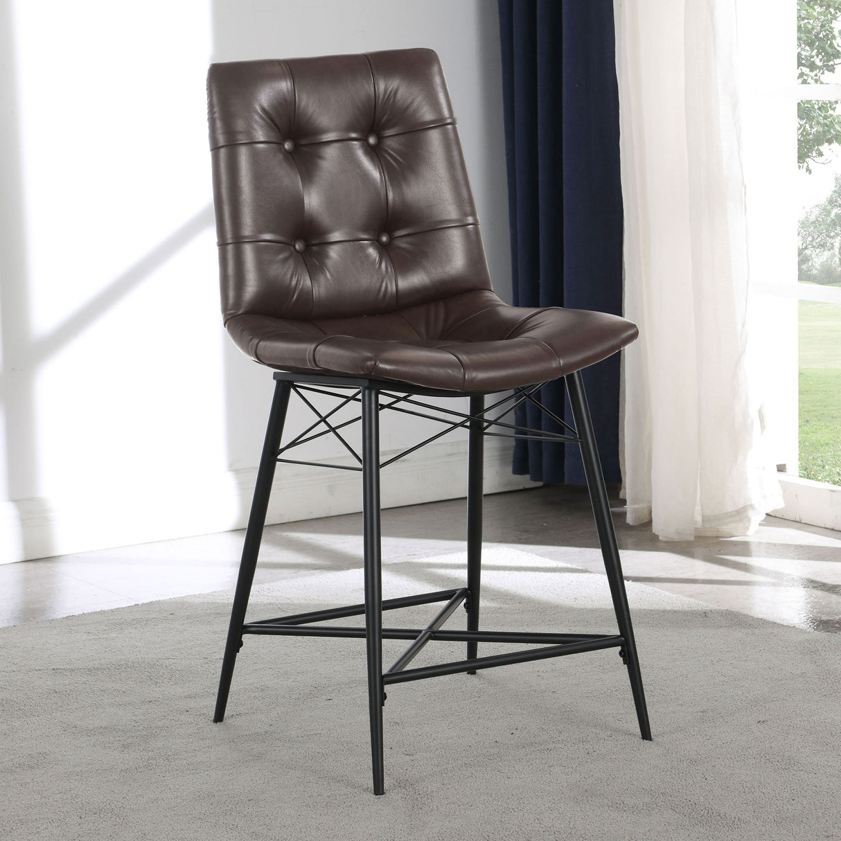 Counter Height Stools & Padded Seat (Set of 2)