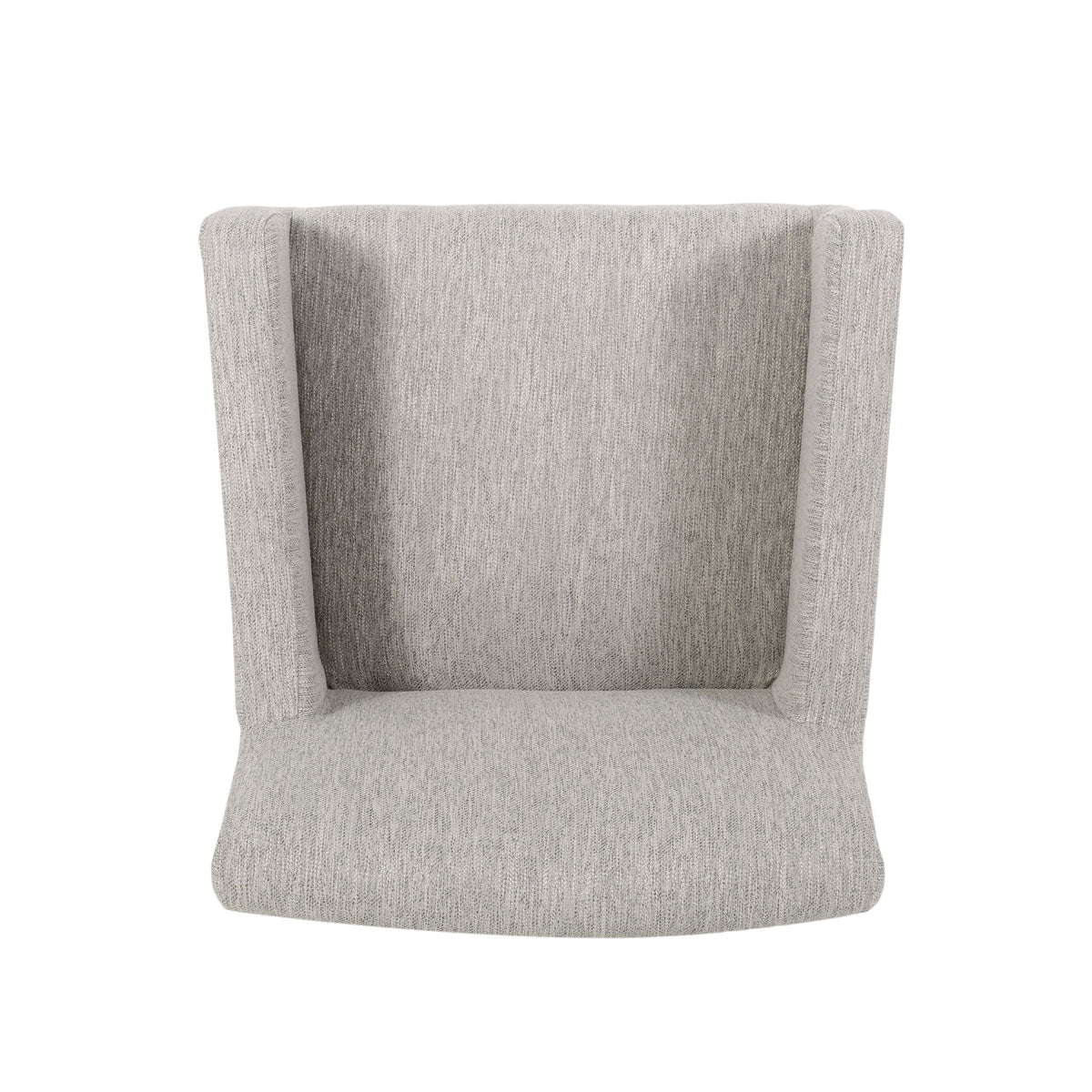 Charmed Upholstered Counter Stool With H Frame Base And Round Arms - Light Gray