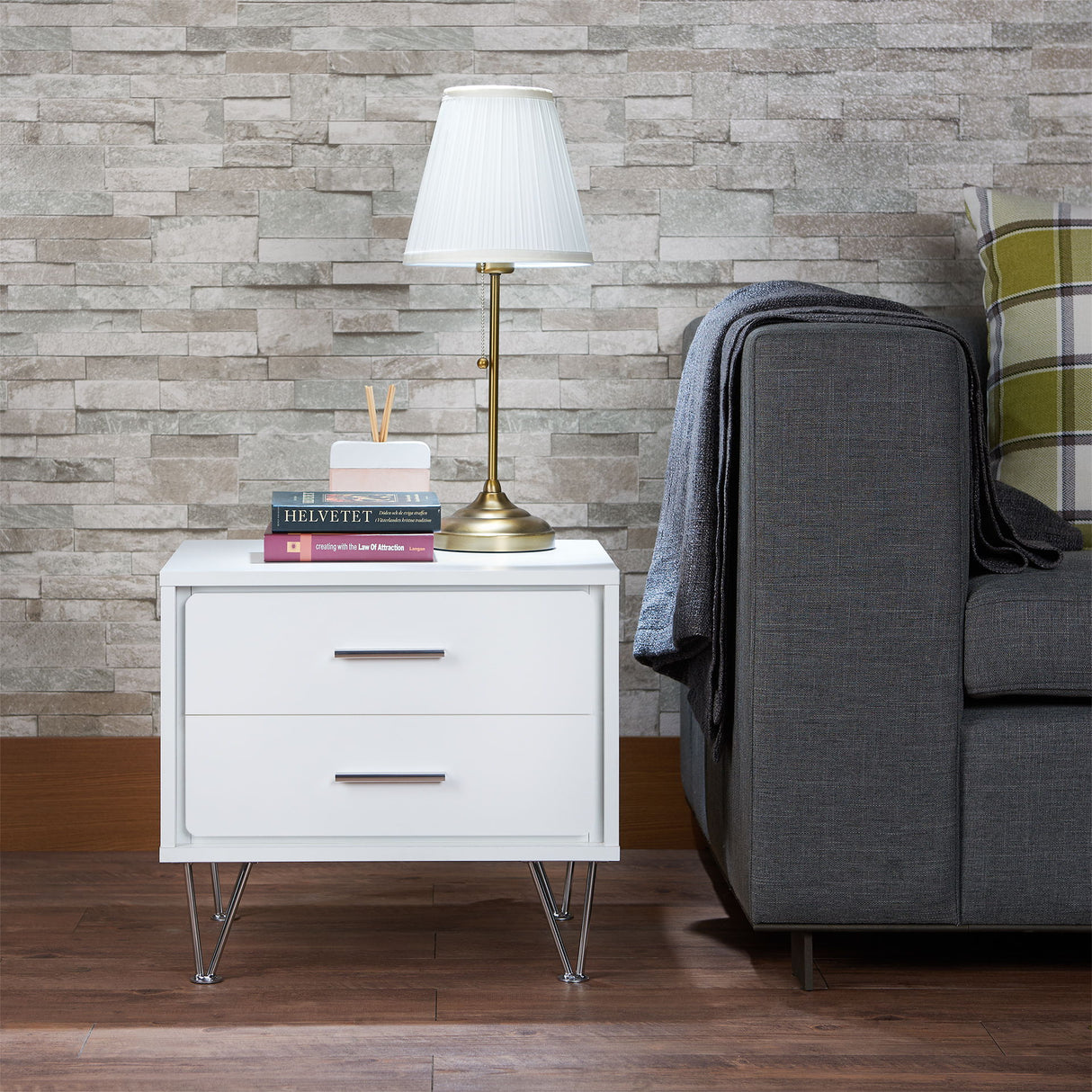 Deoss - Accent Table - White