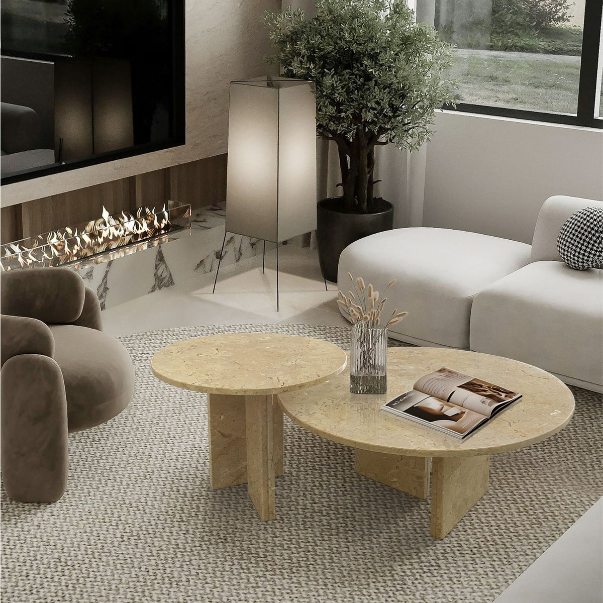 Elegant Coffee Duo Table Set