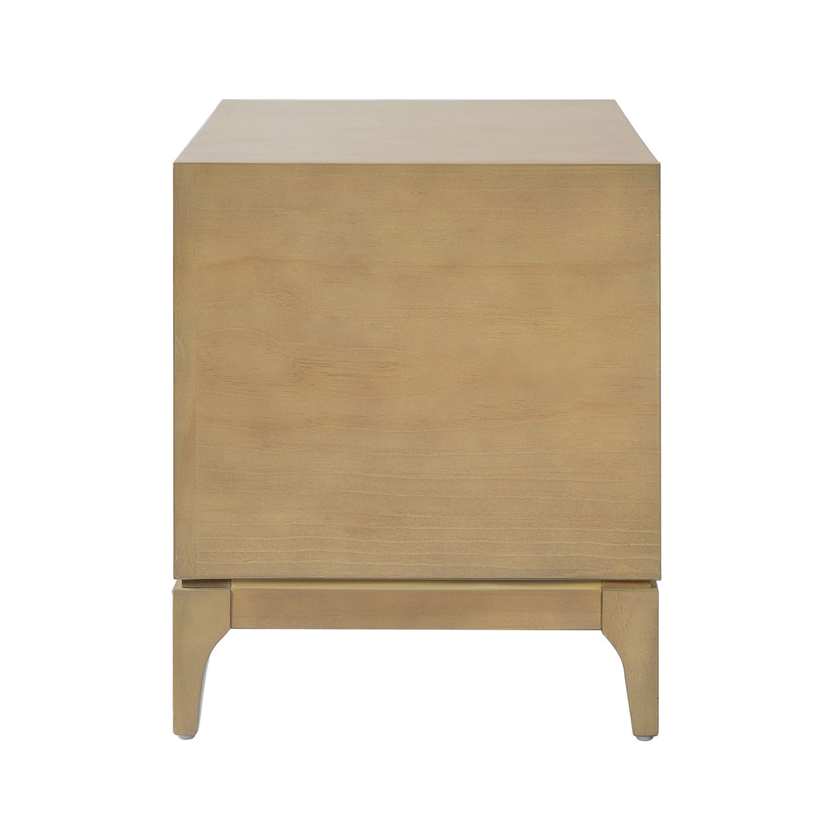 Japandi 2 Drawer Nightstand With Geometric Design