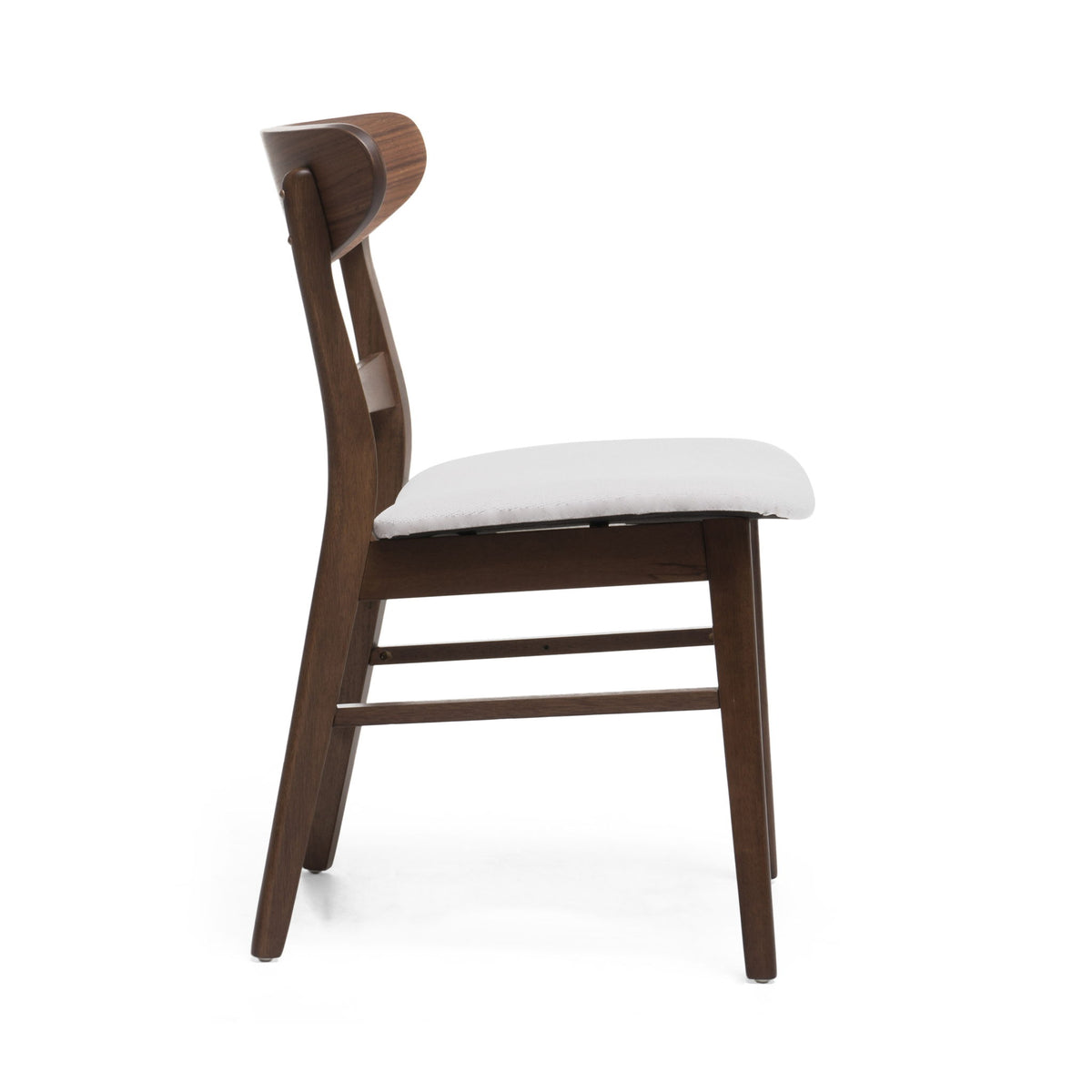 Modern Dining Chair With Upholstered Seat And Wood Frame