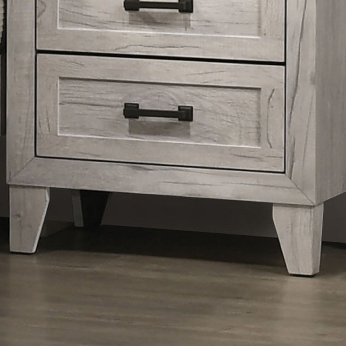 Nightstand, Bedside Table - White Washed