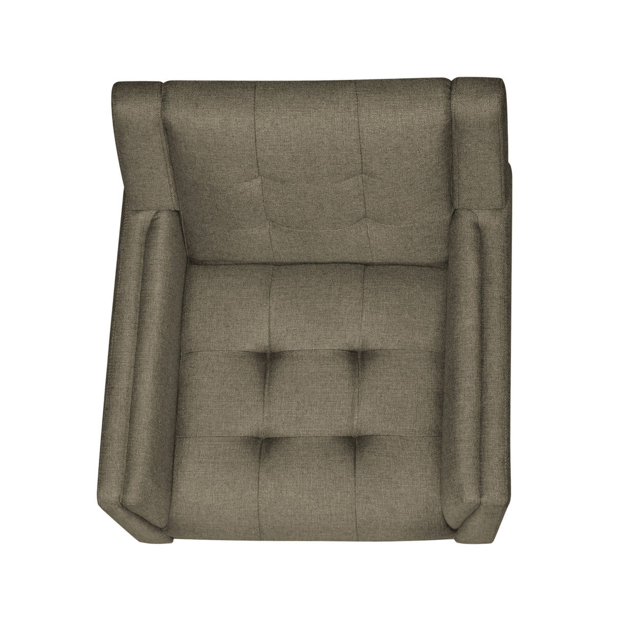 Upholstered Armchair With Button Tufting And Tapered Legs - Mocha