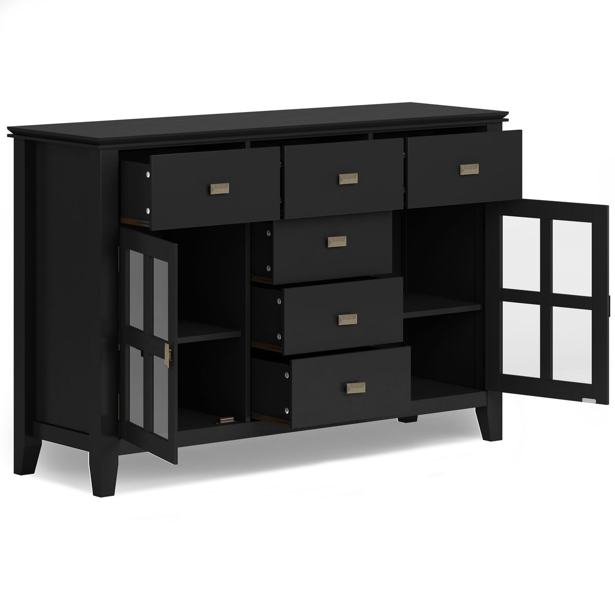 Sideboard Buffet Dining Room Cabinet Solid Wood Storage 54x36in