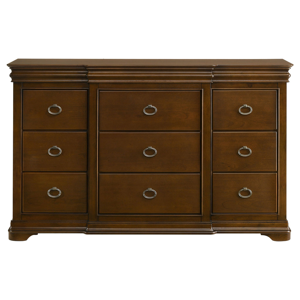 Leonide - 9 Drawer Dresser - Cherry